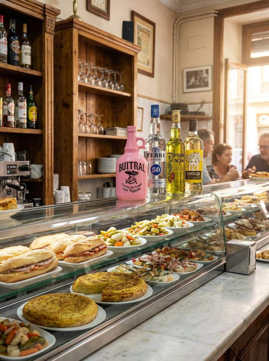 Bar valenciano con productos distribuidos por Disexval