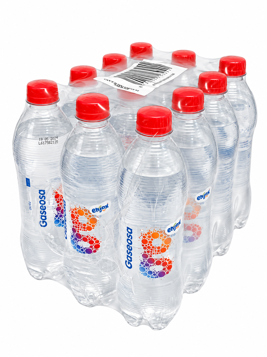 Gaseosa Enjoy 50 cl, pack de 12 botellas.
