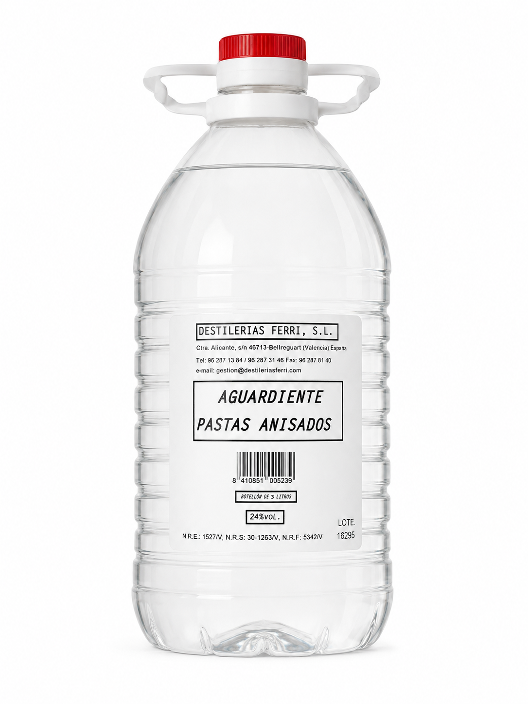 Aguardiente para Pastas Anisado 24° 3L PET