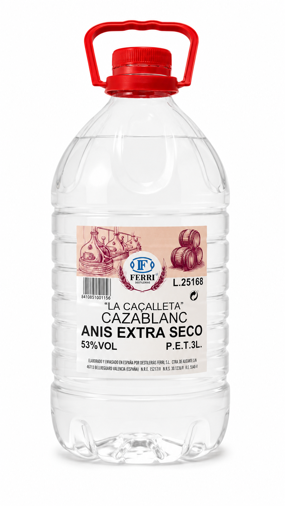 Anís Extra Seco 53° 3L PET Caçalla