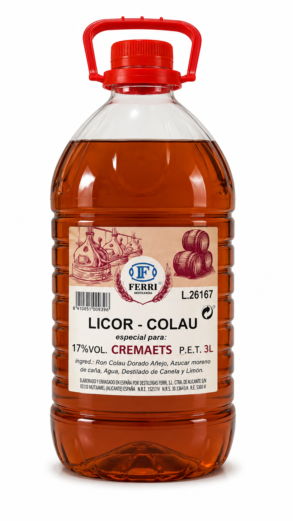 Licor Colau Especial para Cremaets 17° 3L PET