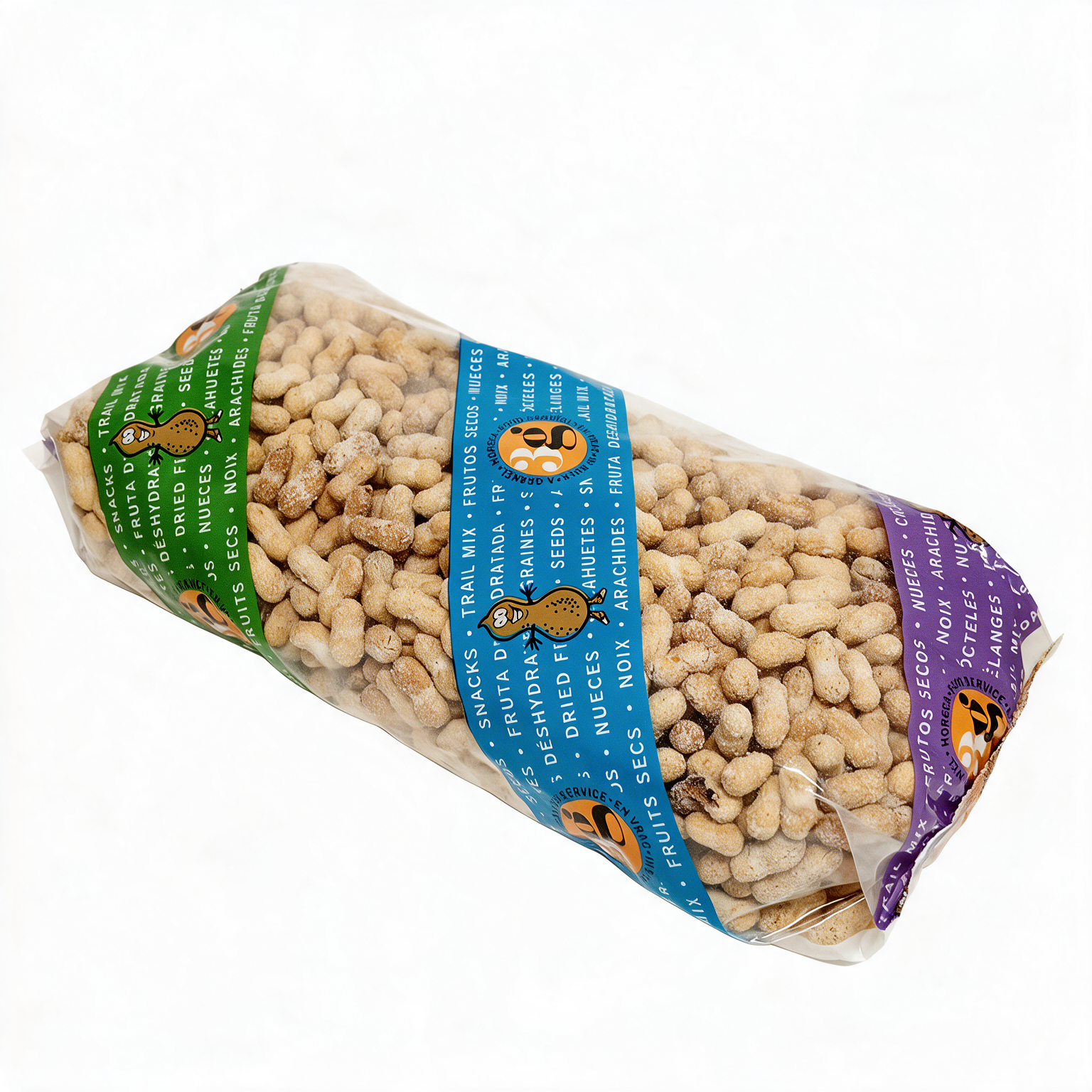 Cacahuetes con cáscara y sal 3G en bolsa de 3 kg.