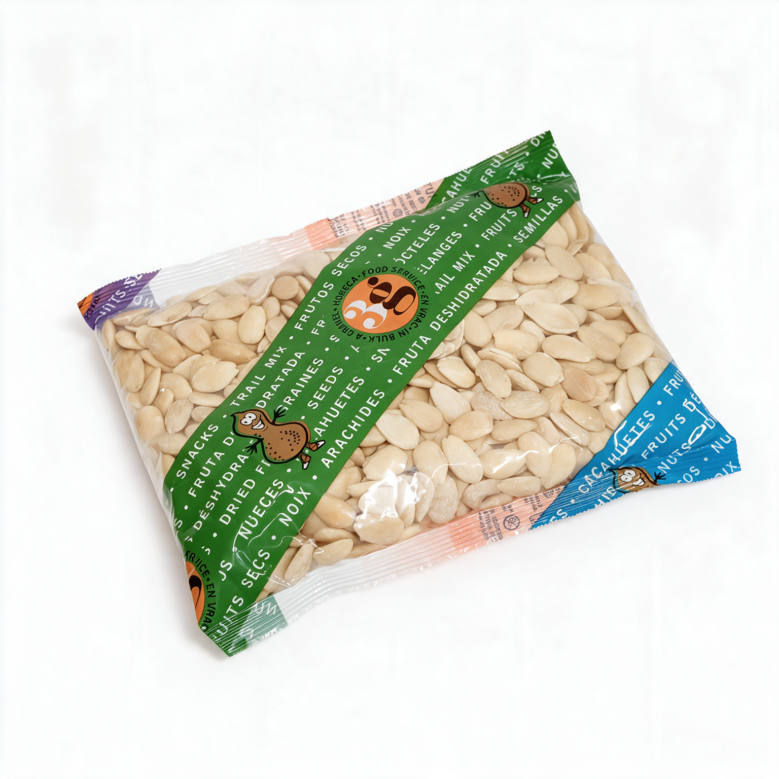 Almendra comuna cruda repelada 3G en bolsa de 1 kg.