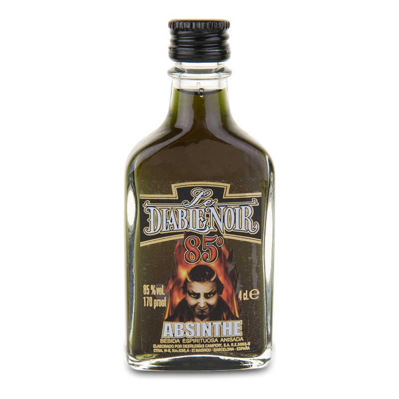 Miniat. Absenta Diablo Negro 4cl Plástico