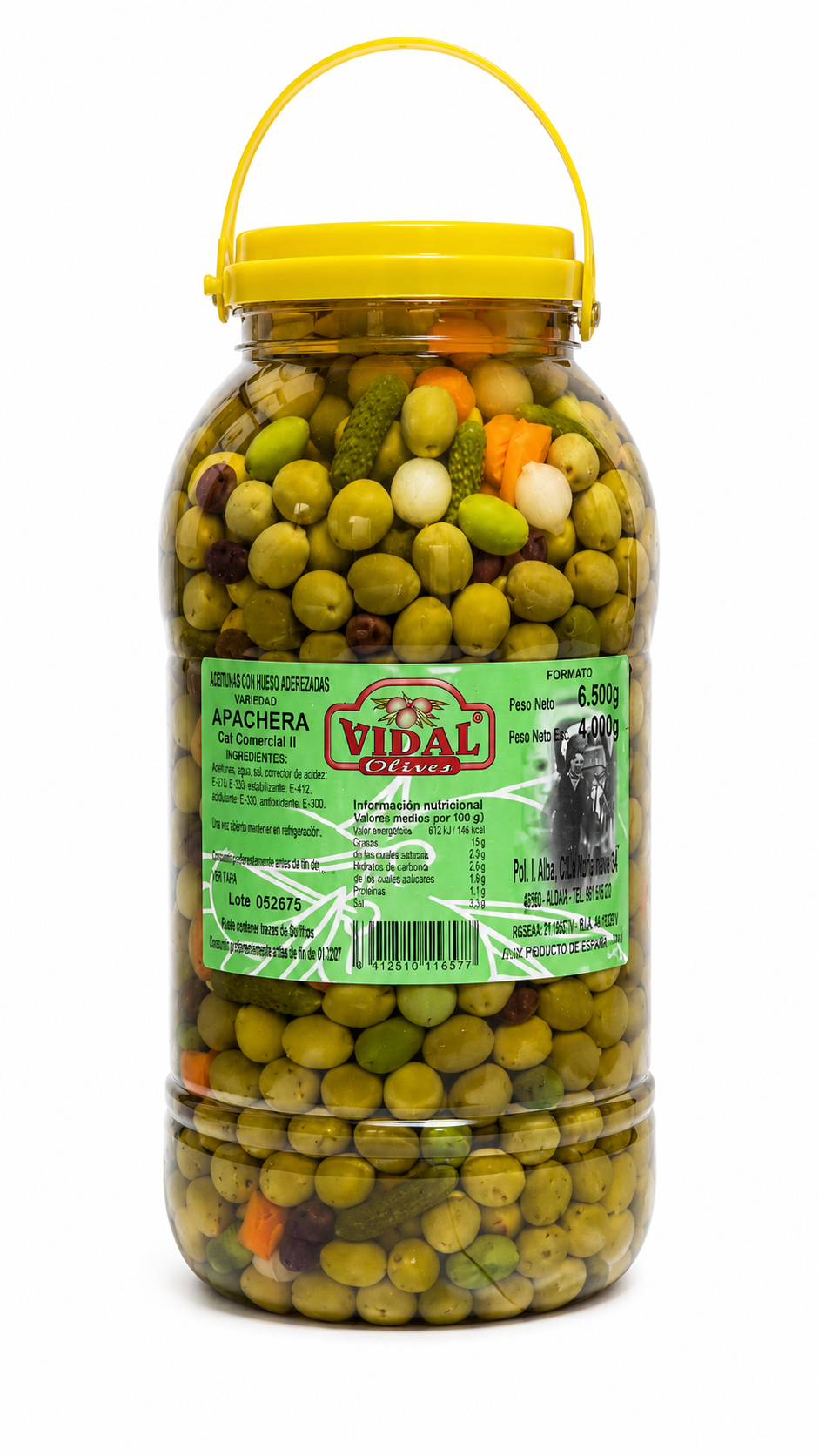 Aceitunas Cóctel Vidal 4,0 kg (Peso Escurrido)