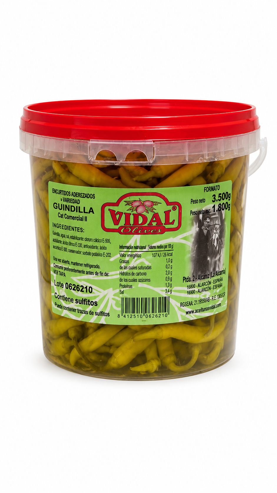 Guindilla Picante Vidal 1,8 kg