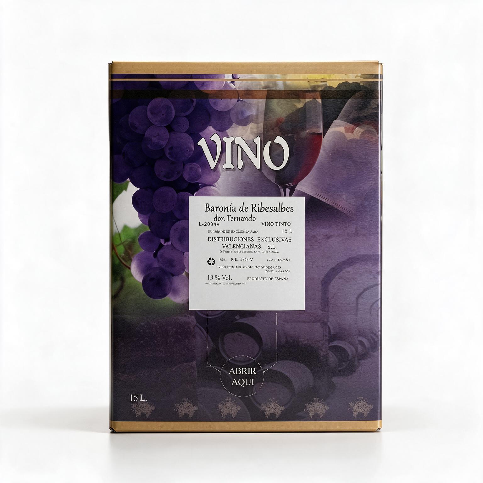 Bag in Box Tinto Baronía Ribesalbes 15L
