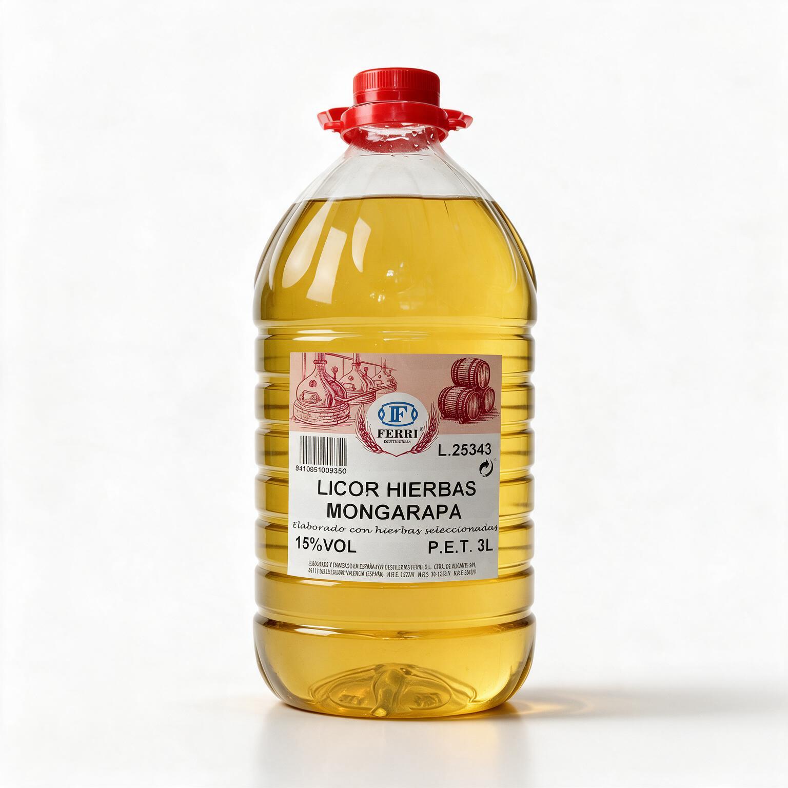 Licor Mongarapa Hierbas 15° 3L PET
