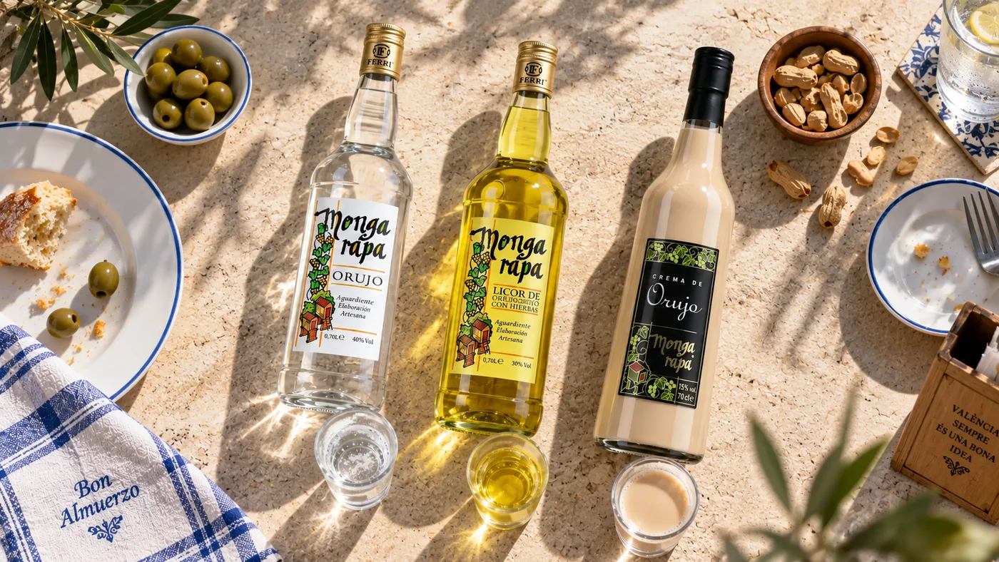 Orujos Mongarapa blanco, hierbas y crema para hostelería